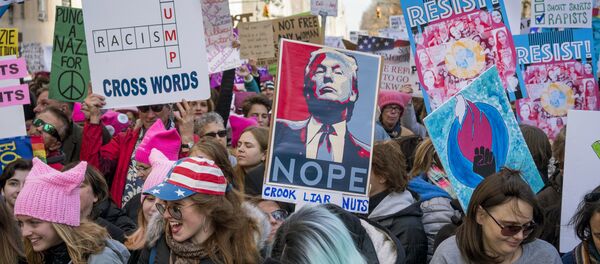 Kadınlar Yürüyüşü 20 Ocak 2018 New York - Sputnik Türkiye