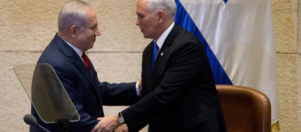 Pence Netanyahu İsrail meclisi Knesset - Sputnik Türkiye