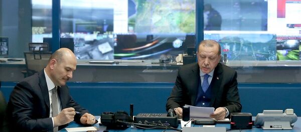 Cumhurbaşkanı Recep Tayyip Erdoğan ile İçişleri Bakanı Süleyman Soylu - Sputnik Türkiye