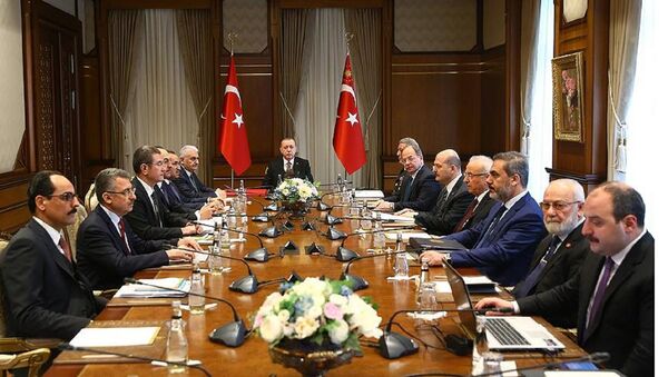 Cumhurbaşkanı Erdoğan başkanlığındaki Güvenlik Değerlendirme Toplantısı - Sputnik Türkiye