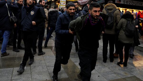 Kadıköy'de Afrin protestosuna müdahale - Sputnik Türkiye