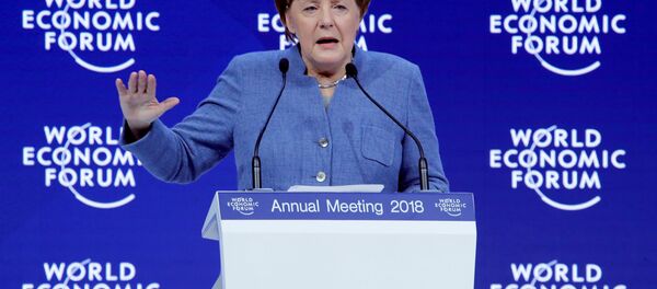 Angela Merkel - Davos - Sputnik Türkiye