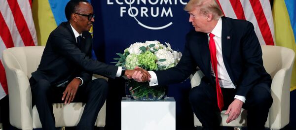 Donald Trump  Paul Kagame World Economic Forum (WEF) Davos 2018 - Sputnik Türkiye