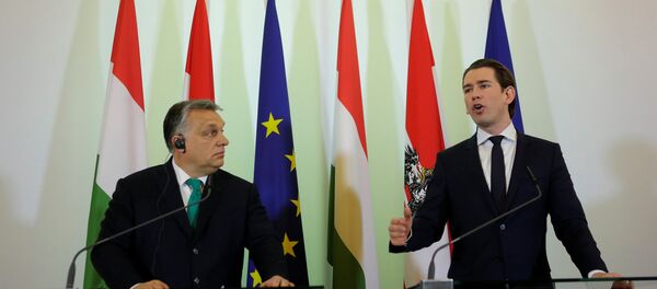 Macaristan Başbakanı Viktor Orban ile Avusturya Başbakanı Sebastian Kurz - Sputnik Türkiye