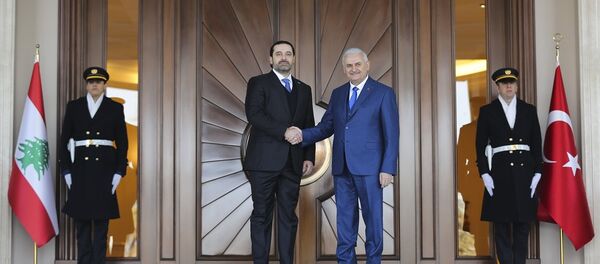 Başbakan Binali Yıldırım (sağda), Lübnan Başbakanı Saad Hariri - Sputnik Türkiye