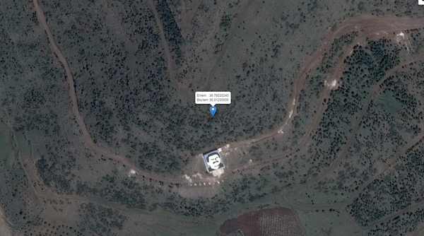 Uygulamada enlem alanına 36.78020246, boylam alanına 36.81205809 değerleri girildiğinde Abdullah Öcalan’ın görüntüsü ortaya çıkıyor. - Sputnik Türkiye