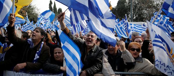 Atina'da yüzbinler Makedonya için buluştu - Sputnik Türkiye