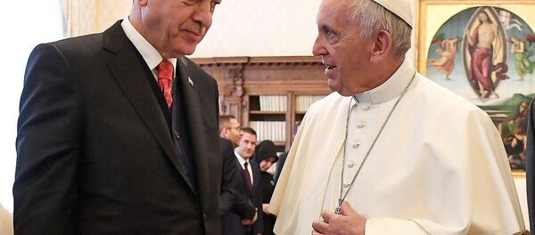 Cumhurbaşkanı Recep Tayyip Erdoğan - Papa Francis - Sputnik Türkiye