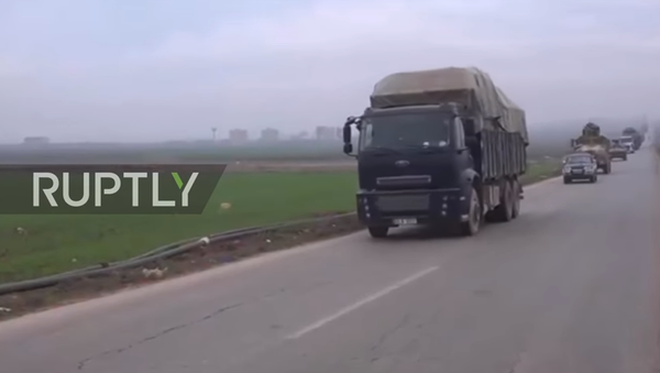 TSK’nın askeri konvoyu Halep’e böyle giriş yaptı - Sputnik Türkiye