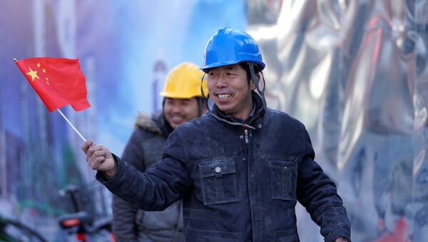 Pekin inşaat Çinli işçiler - Sputnik Türkiye