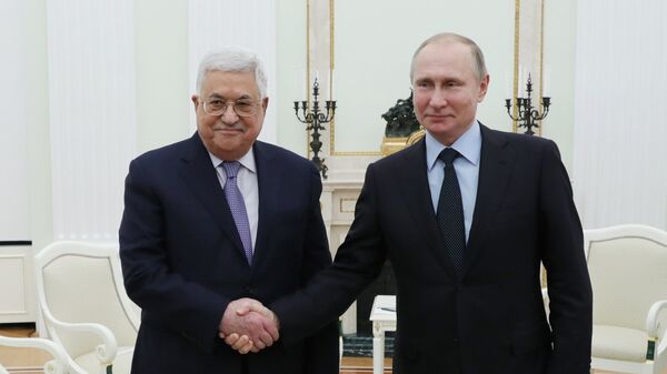 Filistin Devlet Başkanı Mahmud Abbas ile Rusya Devlet Başkanı Vladimir Putin - Sputnik Türkiye