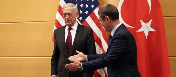 Milli Savunma Bakanı Nurettin Canikli ile ABD Savunma Bakanı James Mattis - Sputnik Türkiye