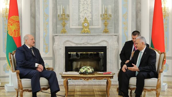 Belarus Devlet Başkanı Aleksandr Lukaşenko, Başbakan Binali Yıldırım'ı kabul etti. - Sputnik Türkiye