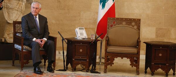 ABD Dışişleri Bakanı Rex Tillerson Lübnan cumhurbaşkanlığı sarayında tek başına beklerken - Sputnik Türkiye