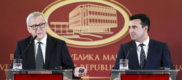 AB Komisyonu Başkanı Juncker Makedonya'da - Sputnik Türkiye