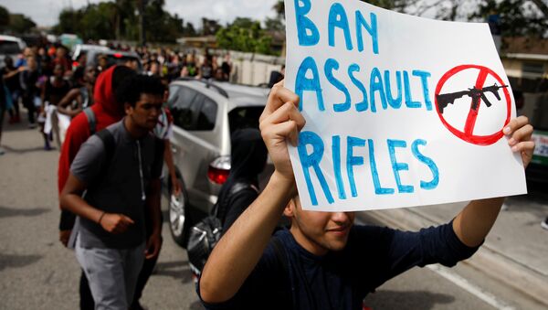 ABD Florida öğrenciler silah karşıtı protesto - Sputnik Türkiye