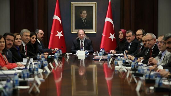 Başbakan Yardımcısı Recep Akdağ ve çocuk istismarının önlenmesine yönelik tedbirleri belirlemek üzere kurulan komisyon - Sputnik Türkiye