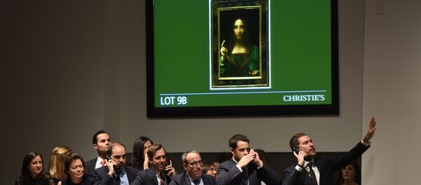 Leonardo da Vinci Salvator Mundi Christie's New York $450.3 million müzayede rekor - Sputnik Türkiye
