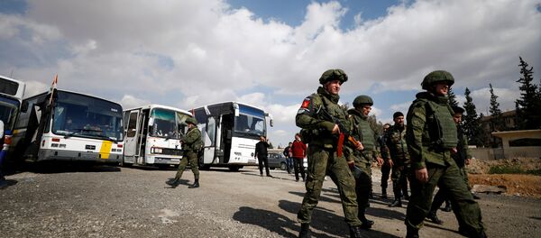 Doğu Guta- Rus askerleri - Sputnik Türkiye