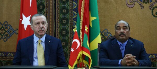 Cumhurbaşkanı Recep Tayyip Erdoğan, Moritanya Cumhurbaşkanı Muhammed Veled Abdulaziz ile Cumhurbaşkanlığı Sarayı'nda bir araya geldi - Sputnik Türkiye