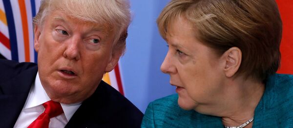 ABD Başkanı Donald Trump- Almanya Başbakanı Angela Merkel - Sputnik Türkiye