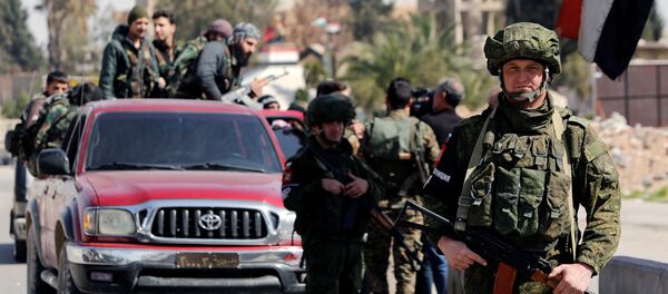 Rus askeri- Şam- Vafidin mülteci kampı - Sputnik Türkiye