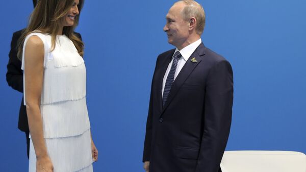 ABD First Lady'si Melania Trump- Rusya Devlet Başkanı Vladimir Putin  - Sputnik Türkiye