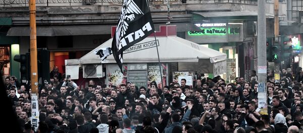 PAOK taraftarları Selanik protesto gösterisi - Sputnik Türkiye