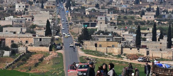 Afrin'den kaçmak zorunda kalan siviller - Sputnik Türkiye