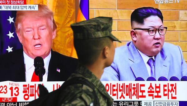ABD Başkanı Donald Trump- Kuzey Kore lideri Kim Jong-un - Sputnik Türkiye