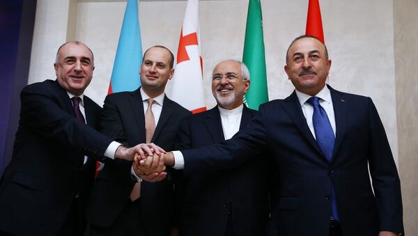 Türkiye-Azerbaycan-Gürcistan-İran Dışişleri Bakanları Dörtlü Toplantısı - Sputnik Türkiye