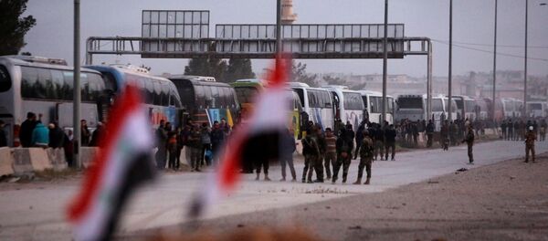 Doğu Guta- Militan- Tahliye - Sputnik Türkiye