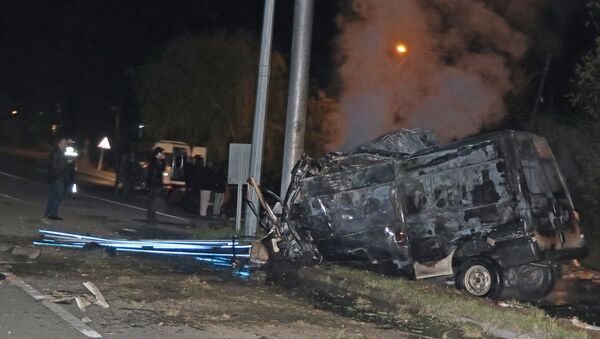 Iğdır'da göçmenleri taşıyan minibüs kaza yaptı - Sputnik Türkiye