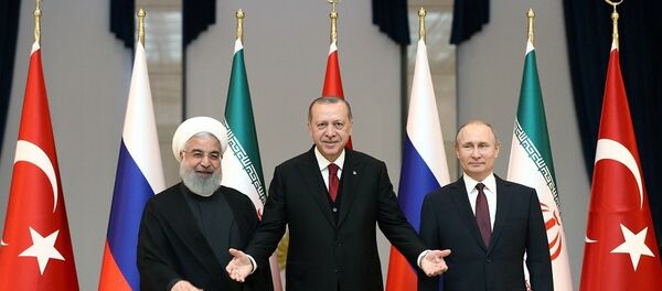 Erdoğan-Putin-Ruhani - Sputnik Türkiye