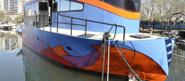 Özel desenli 'yüzen ofis' ilgi çekiyor - Sputnik Türkiye