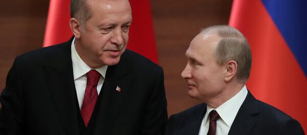 Rusya Devlet Başkanı Vladimir Putin- Cumhurbaşkanı Recep Tayyip Erdoğan - Sputnik Türkiye