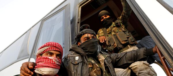 Şam Cobar Hareste otoyolu militan tahliyesi - Sputnik Türkiye