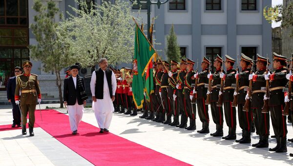 Pakistan Başbakanı Şahid Hakan Abbasi ve Afganistan Cumhurbaşkanı Eşref Gani - Sputnik Türkiye