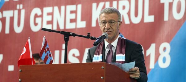 Trabzonspor Kulübünün 73. genel kurulunda başkanlığa Ahmet Ağaoğlu seçildi. - Sputnik Türkiye