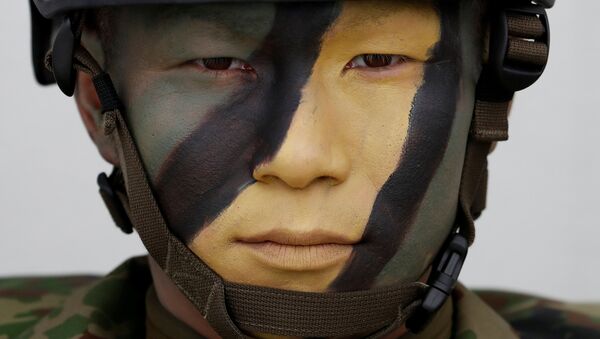 Japon ordusundan 'Amfibi Hızlı Konuşlanma Birliği'ne (ARDB) mensup bir asker - Sputnik Türkiye