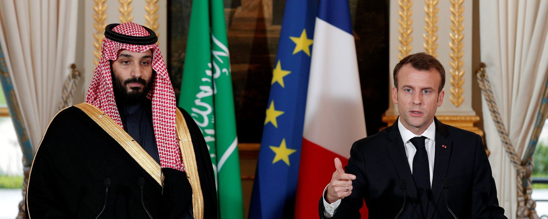 Suudi Arabistan Veliaht Prensi Muhammed bin Salman ile Fransa Cumhurbaşkanı Emmanuel Macron - Sputnik Türkiye, 1920, 23.08.2026