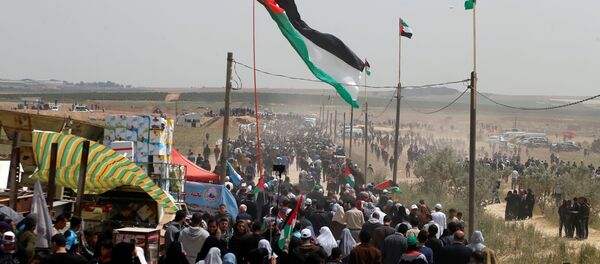 Gazze-İsrail sınırı- Büyük Geri Dönüş Yürüyüşü - Sputnik Türkiye