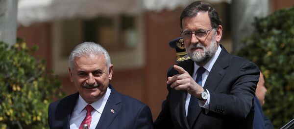 Madrid, Mariano Rajoy, Binali Yıldırım, 24 Nisan 2018 Madrid, Mariano Rajoy, Binali Yıldırım, 24 Nisan 2018 - Sputnik Türkiye