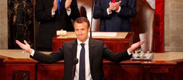 Fransa Cumhurbaşkanı Emmanuel Macron, ABD Kongresi'nde konuşma yaptı - Sputnik Türkiye