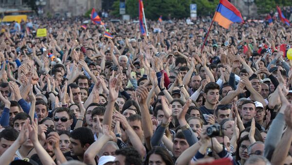 Ermenistan-muhalefet destekçileri - Sputnik Türkiye