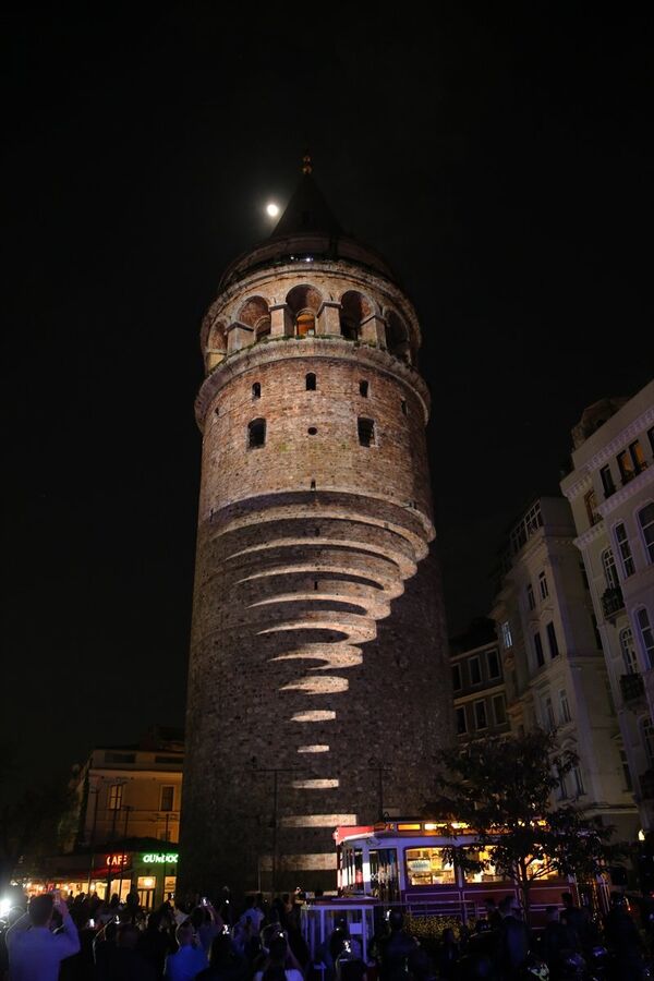 Galata Kulesi'nde video mapping gösterisi - Sputnik Türkiye