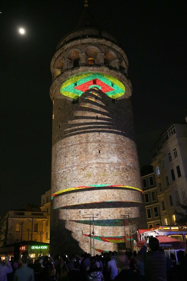 Galata Kulesi'nde video mapping gösterisi - Sputnik Türkiye