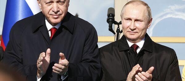 Recep Tayyip Erdoğan ile Vladimir Putin, Ankara, 3 Nisan 2018. - Sputnik Türkiye