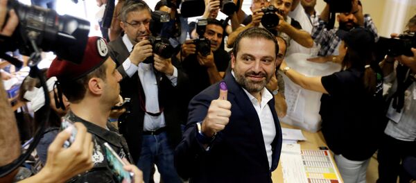 Lübnan Başbakanı Saad el Hariri, başkent Beyrut'ta oyunu kullandı. - Sputnik Türkiye