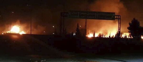 İsrail'in vurduğu noktalardan biri olan Şam'a bağlı Kisve bölgesi - Sputnik Türkiye